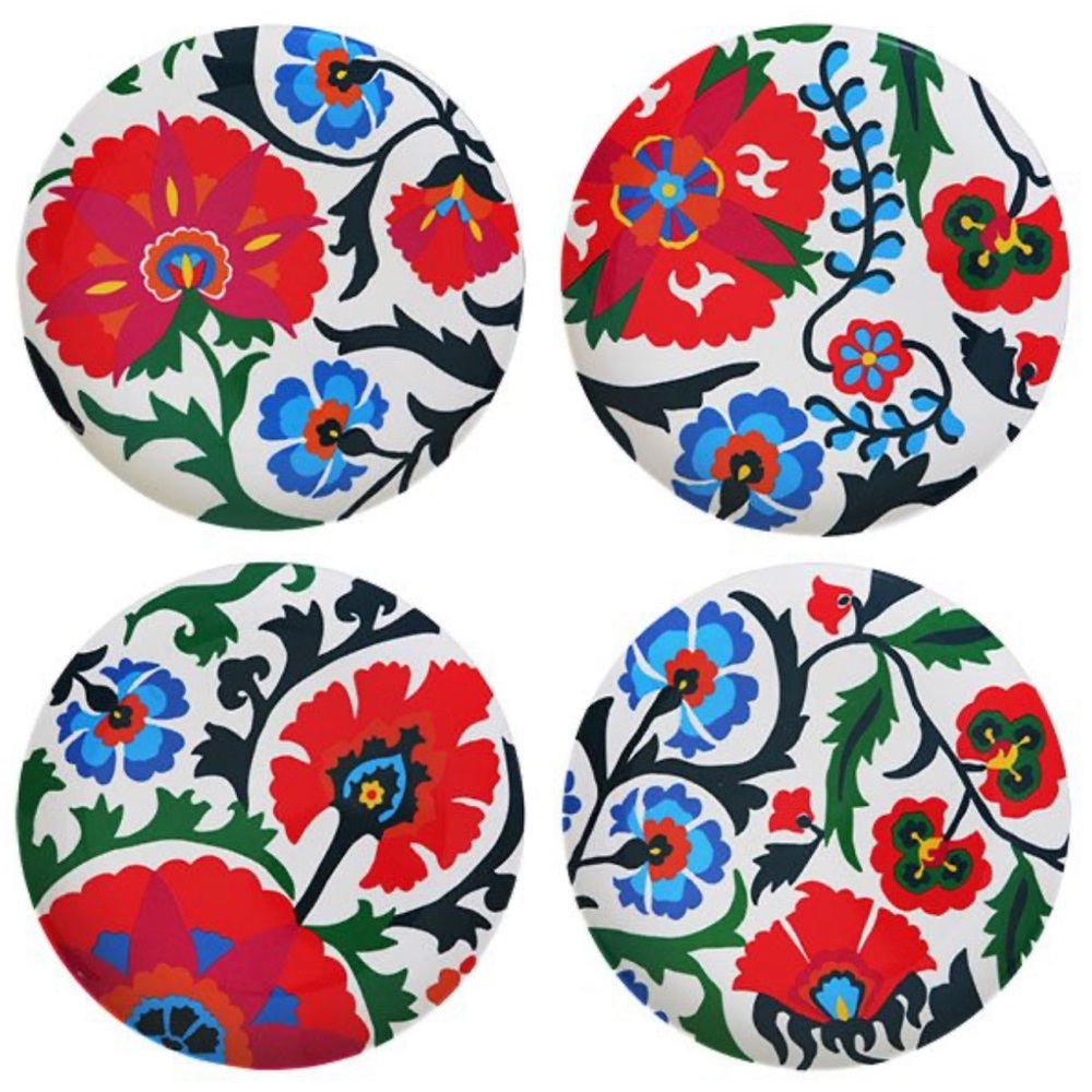 Wisteria Melamine Plates - Set of 4